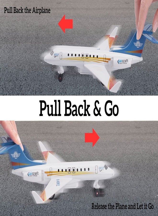 Crelloci Plane Toy Single Airlines Die-Cast G650 Model Airplane Alloy Metal Aircraft Toys Pull Back Business Jet Planes with Lights and Sounds for Kids Boys Girls with Display Rack - Image 4